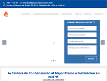 Tablet Screenshot of calderacondensacion.com